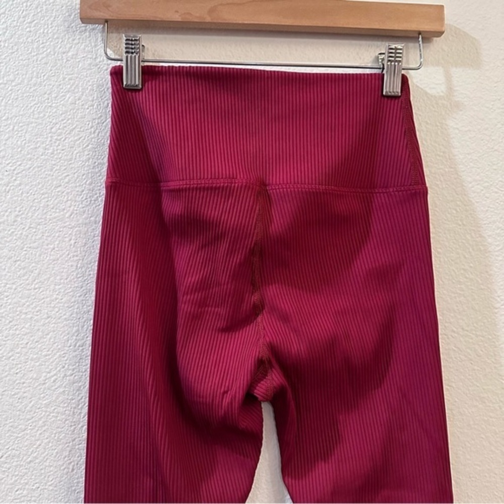 Carbon 38 High Rise Ribbed 7/8 Leggings Ankle Red Size Small - Picture 8 of 9